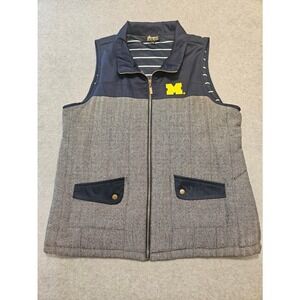 GAMEDAY CONTOURE | Michigan Wolverines Vest Mens 2XL Herringbone Full-Zip